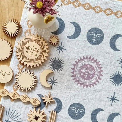 SELLOS SOL Y LUNA MADERA