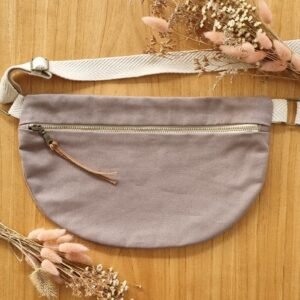 RIÑONERA DE LONA PARA ESTAMPAR - gris